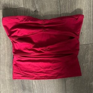 SHEIN Red Strapless Blouse